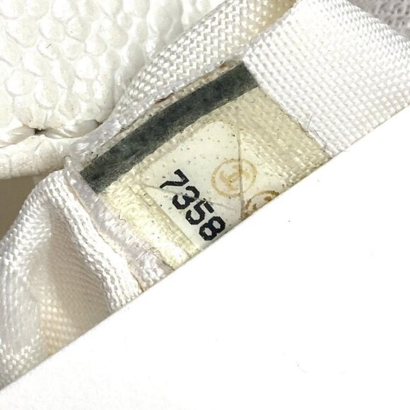 CHANEL Handbag Shoulder Travel Cabas Tote Bag Caviar Leather White - Picture 11 of 11